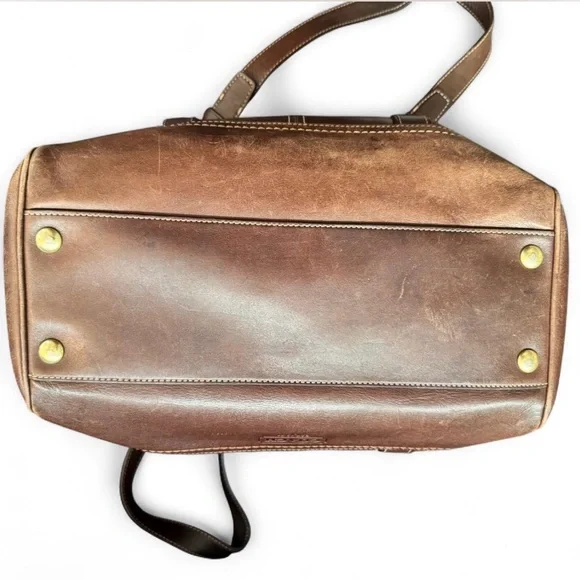 Vintage Coach Legacy Lily Brown Limited Edition Turnlock Satchel Bag Style 13758 - Picture 6 of 11